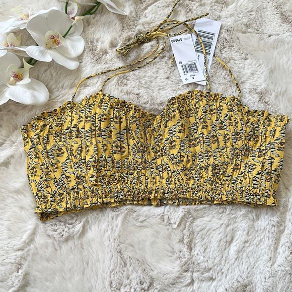 Rhode Pari Cropped Top Jawahar Garden Golden Size 8 - Picture 4 of 10